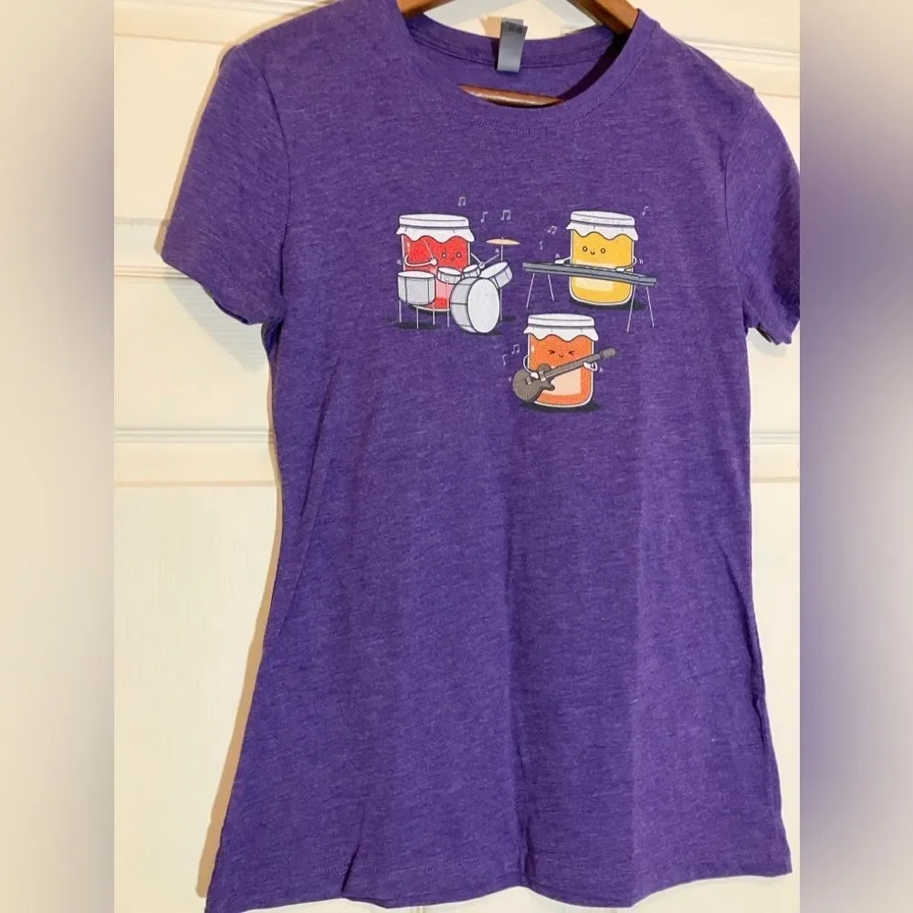 Next Level Apparel, graphic tee, jam playing instruments, size M, great shape - Picture 1 of 2